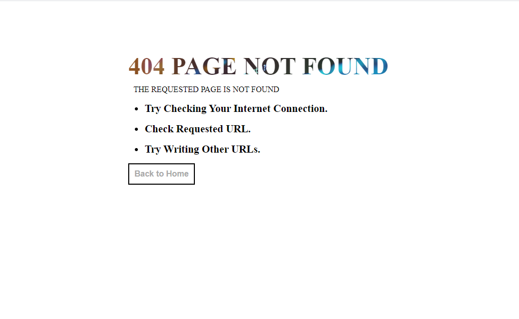 404 Page Not Found Design